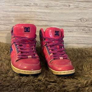 Dc Women’s Rebound High LE Pink Patent Leather with Purple Fade